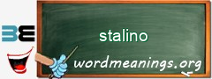 WordMeaning blackboard for stalino